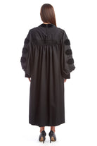 Premium Black Doctoral Gown with Black Piping for Graduation