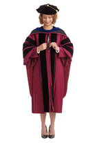 Arizona State University PhD Regalia Set. Doctoral Gown, Hood, and Eight Sided Doctoral Tam with Tassel