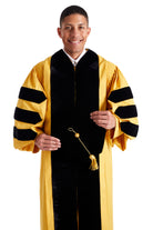 Johns Hopkins University Doctoral Regalia Rental Set. Doctoral Gown, Hood, and Cap / Tam with Tassel