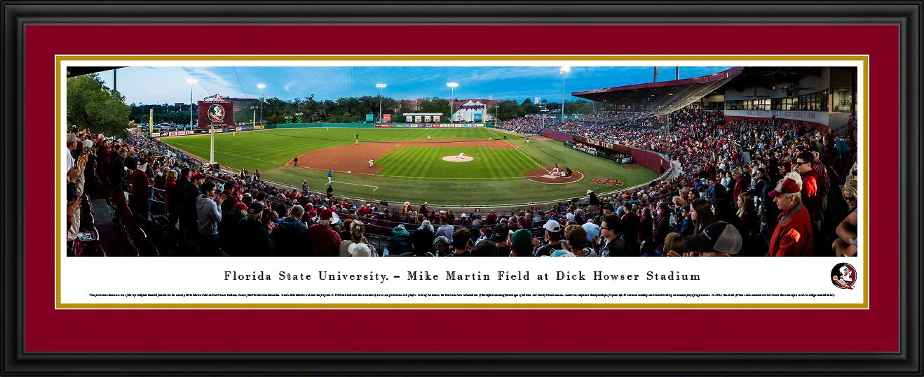 Florida State University — Florida State Seminoles Baseball — Deluxe Frame - 44" X 18"