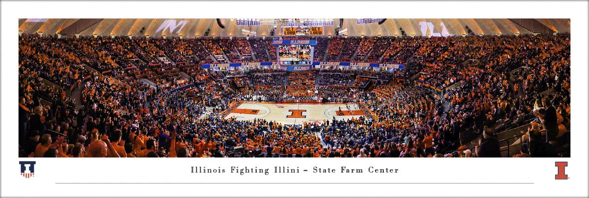 University of Illinois — Fighting Illini Basketball — Unframed - 40" x 13 1/2"
