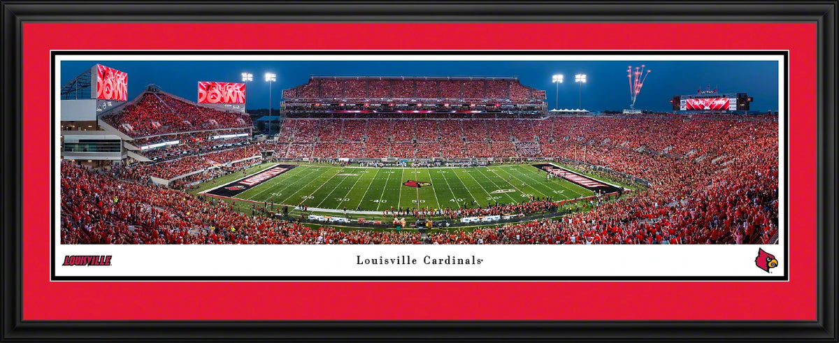 University of Louisville — Louisville Cardinals Football — Deluxe Frame - 44" X 18"