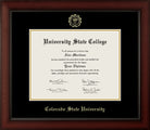 CAPGOWN | Colorado State University Cherry Wood Diploma Frame for Bachelor, Master, and Doctoral Graduates. Designed and made in USA.