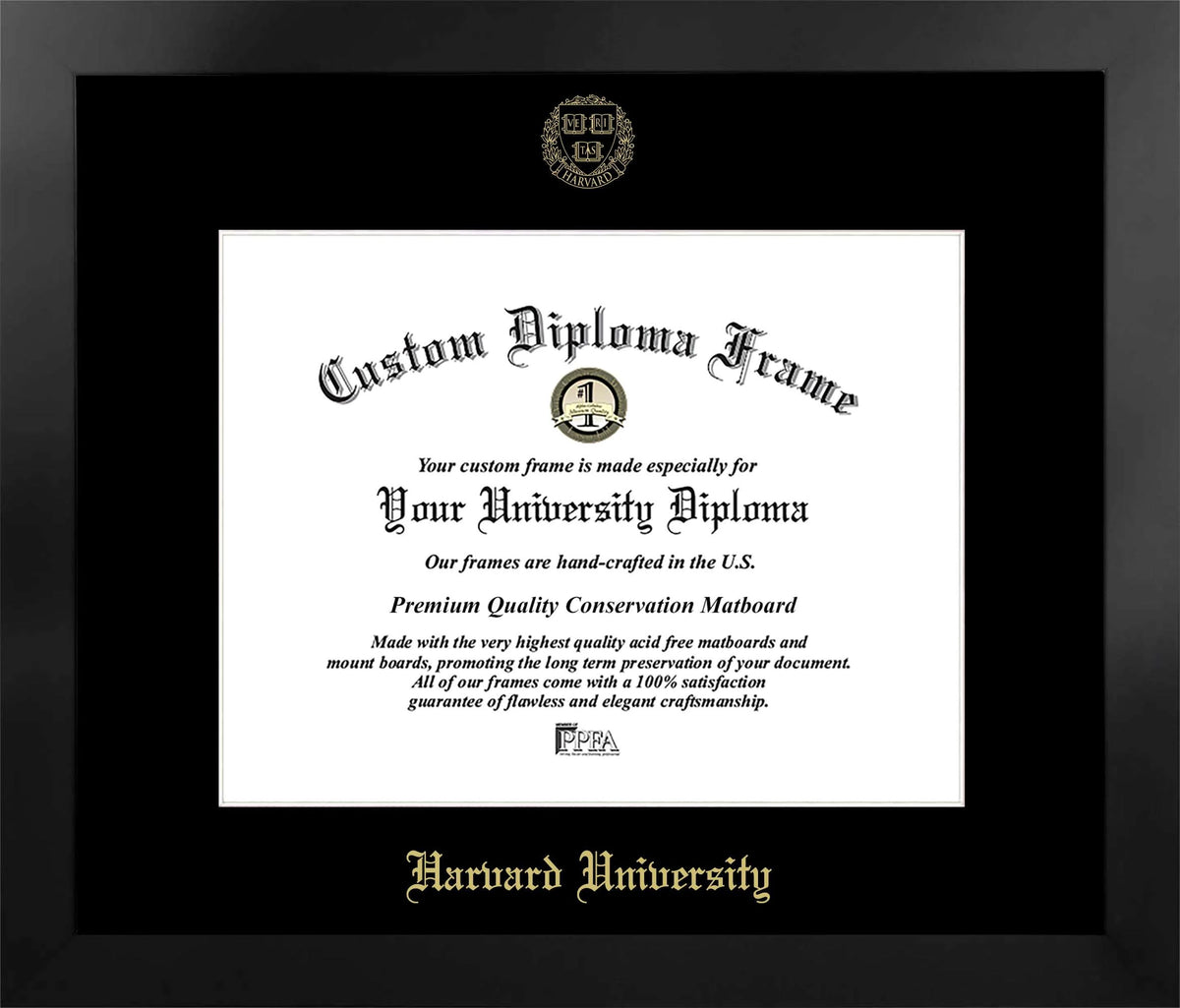 CAPGOWN | Harvard University Manhattan Diploma Frame. Designed and made in USA.