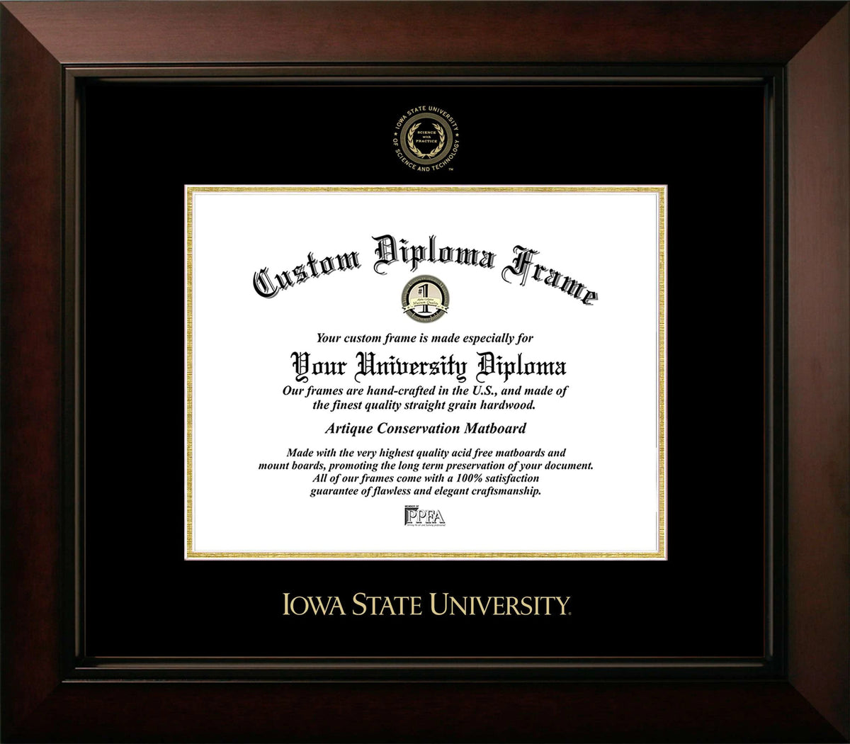 CAPGOWN | Iowa State Legacy Diploma Frame. Designed and made in USA.