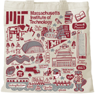 MIT University tote bag with landmark drawings | CAPGOWN