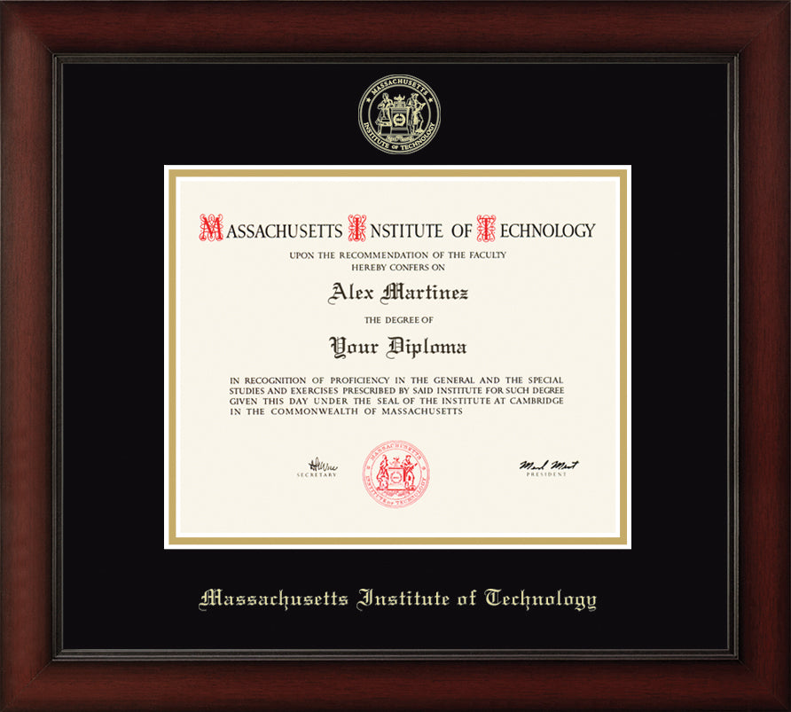 CAPGOWN | MIT Cherry Wood Diploma Frame for Doctoral Graduates. Designed and made in USA.