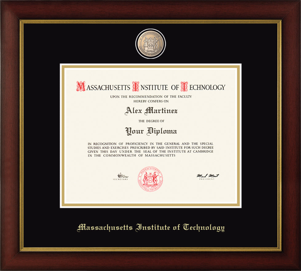 CAPGOWN | MIT Medallion Diploma Frame for Doctoral Graduates. Designed and made in USA.