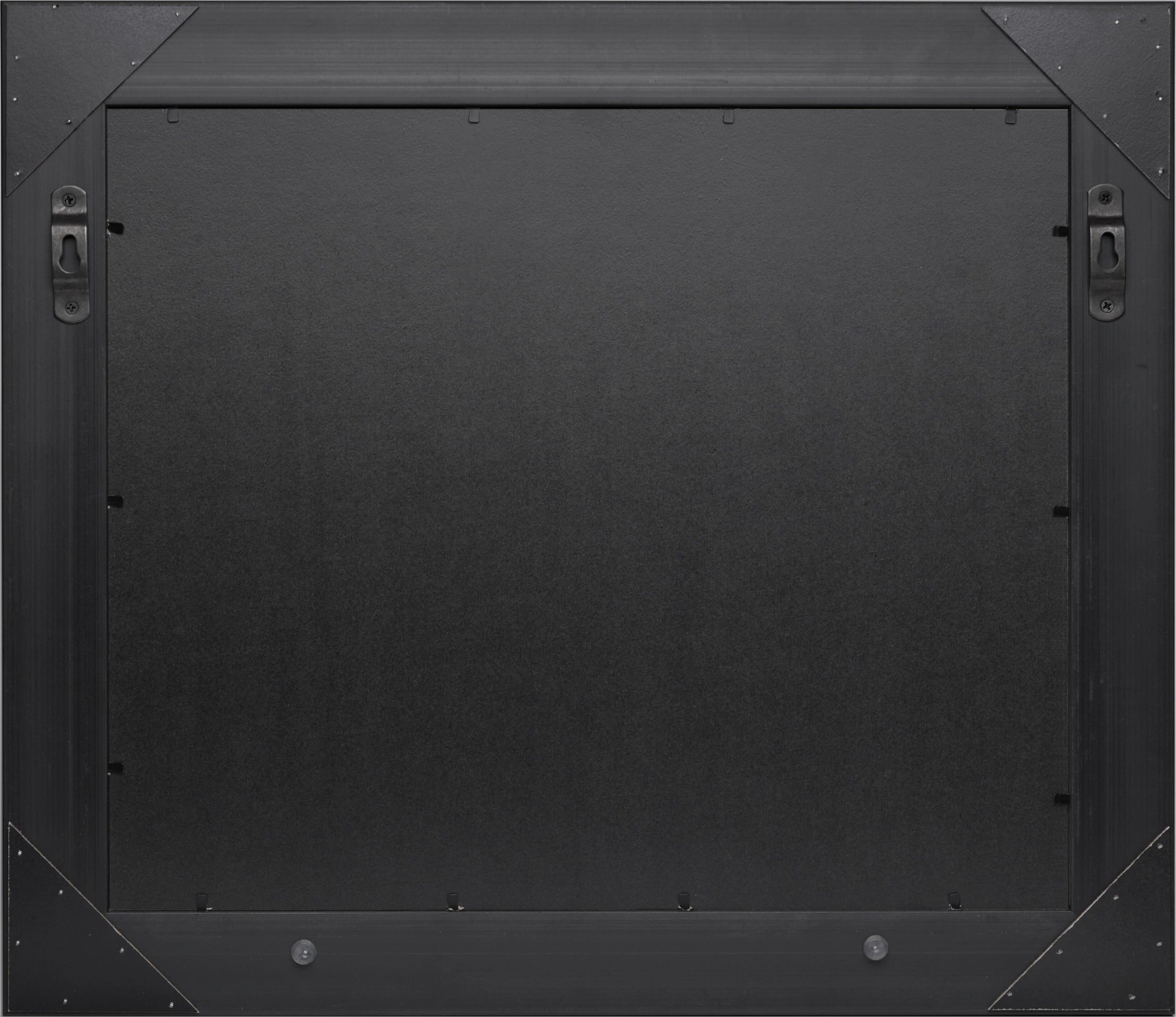 Back view of The Modern Doctoral Diploma Frame, showing secure black backing, pre-installed hanging hardware, and reinforced corner brackets for stability.