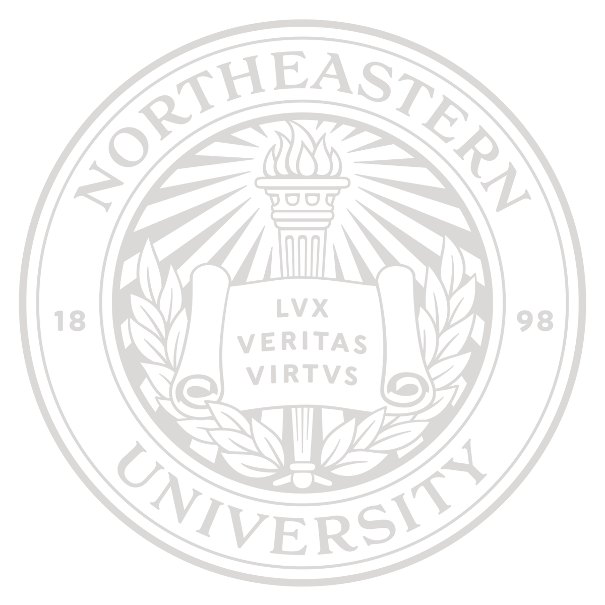 CAPGOWN | Northeastern University Silver Embossed 1898 Seal