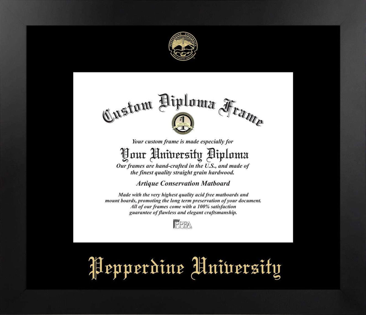 CAPGOWN | Pepperdine University Manhattan Diploma Frame. Designed and made in USA.