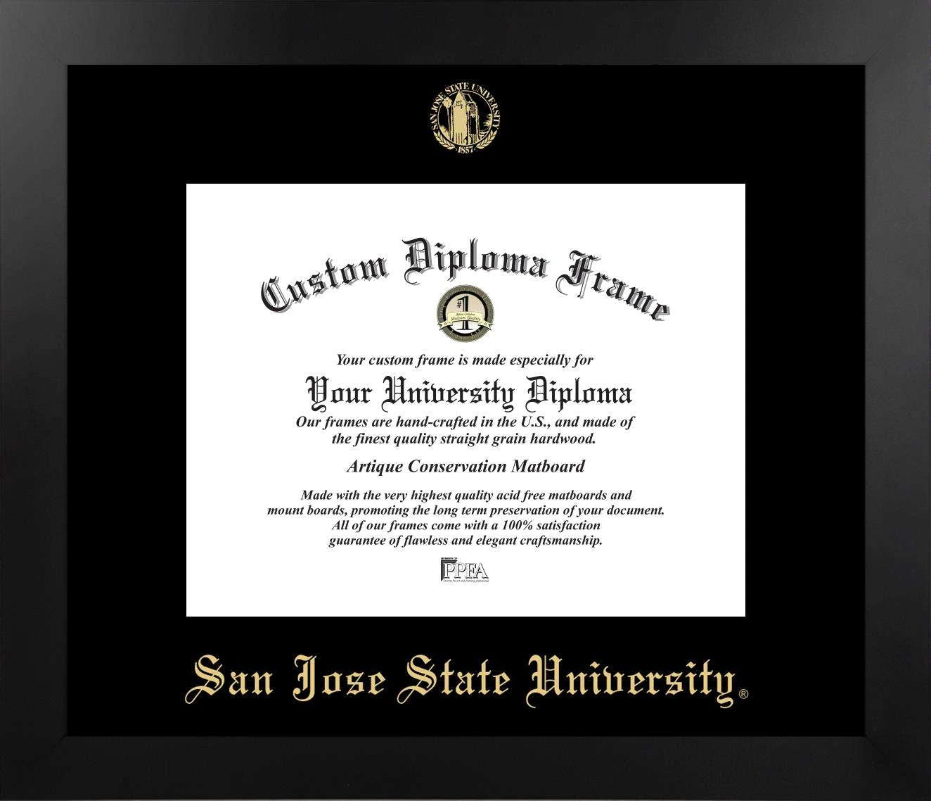 CAPGOWN | San Jose State University Manhattan Diploma Frame. Designed and made in USA.