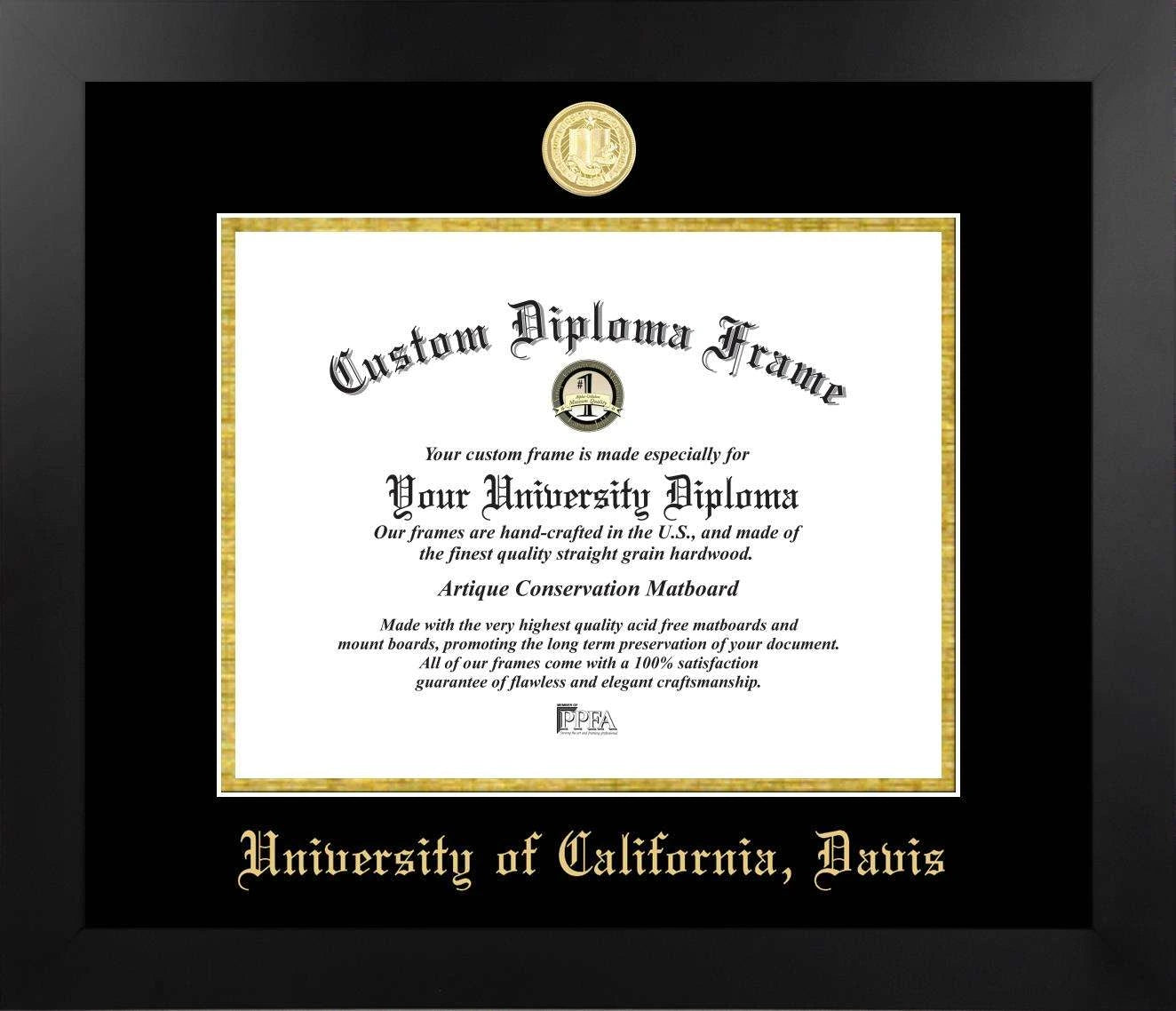 CAPGOWN | UC Davis Legacy Diploma Frame. Designed and made in USA.