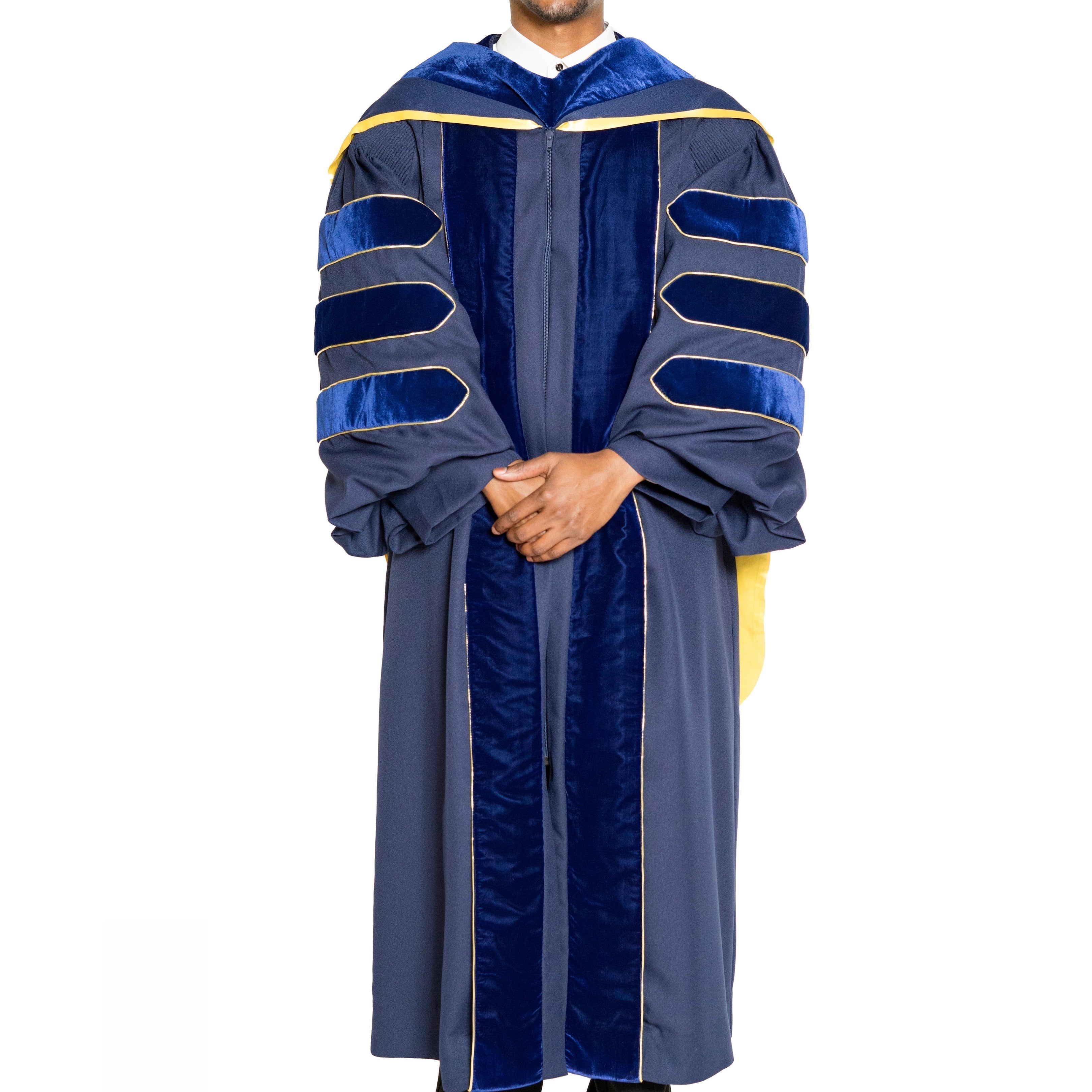 UC Santa Cruz Doctoral Gown, PhD Hood, & 8-Sided Cap Regalia Set