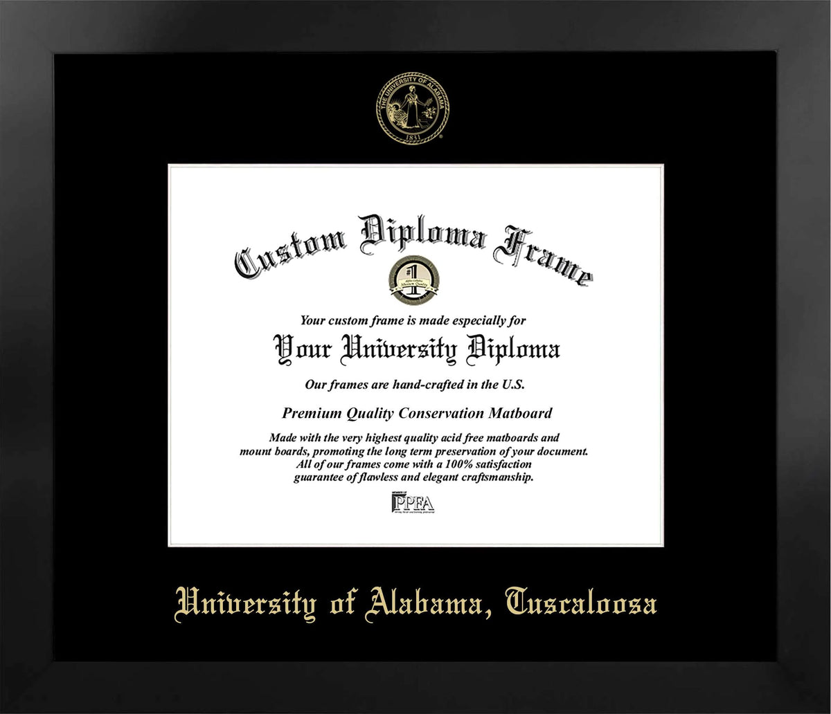 CAPGOWN | University of Alabama Manhattan Diploma Frame. Designed and made in USA.