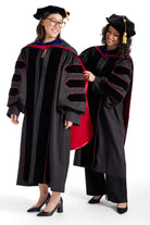 University of Georgia PhD Regalia Set. Doctoral Gown, Hood, and Eight Sided Doctoral Tam with Tassel
