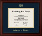 CAPGOWN | University of Illinois Urbana-Champaign Cherry Wood Diploma Frame for Doctoral Graduates. Designed and made in USA.