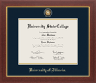 CAPGOWN | University of Illinois Urbana-Champaign Medallion Diploma Frame for Doctoral Graduates. Designed and made in USA.