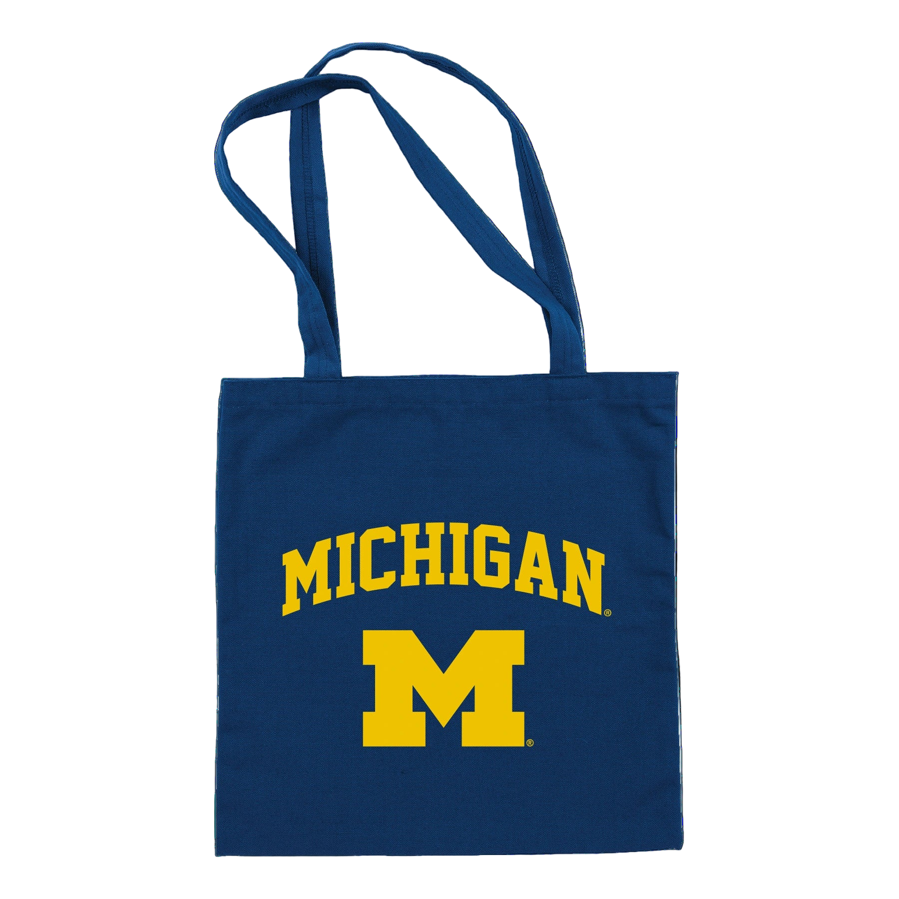 University of Michigan legacy tote bag with signature colors | CAPGOWN