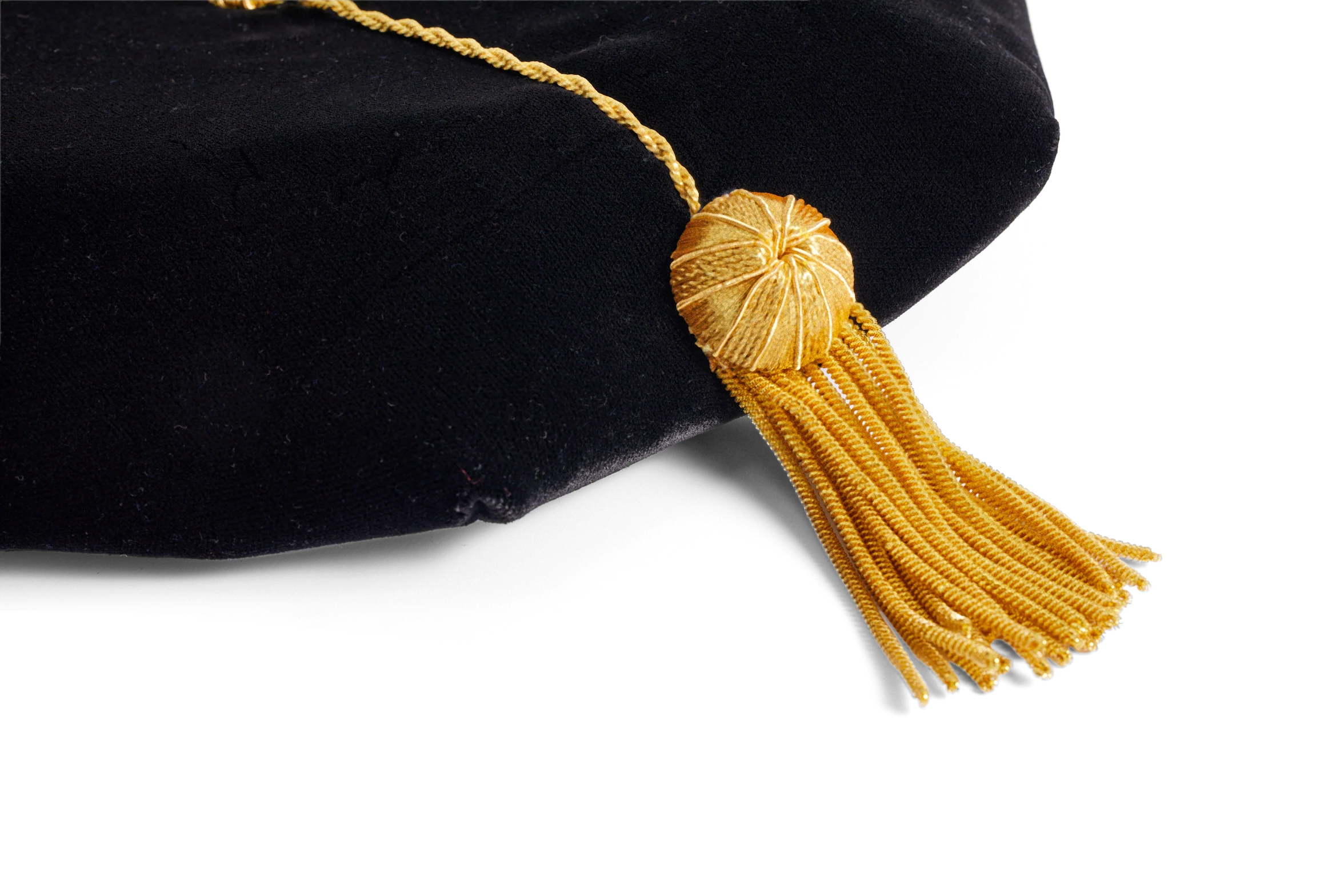 Cal State LA eight-sided black velvet doctoral tam
