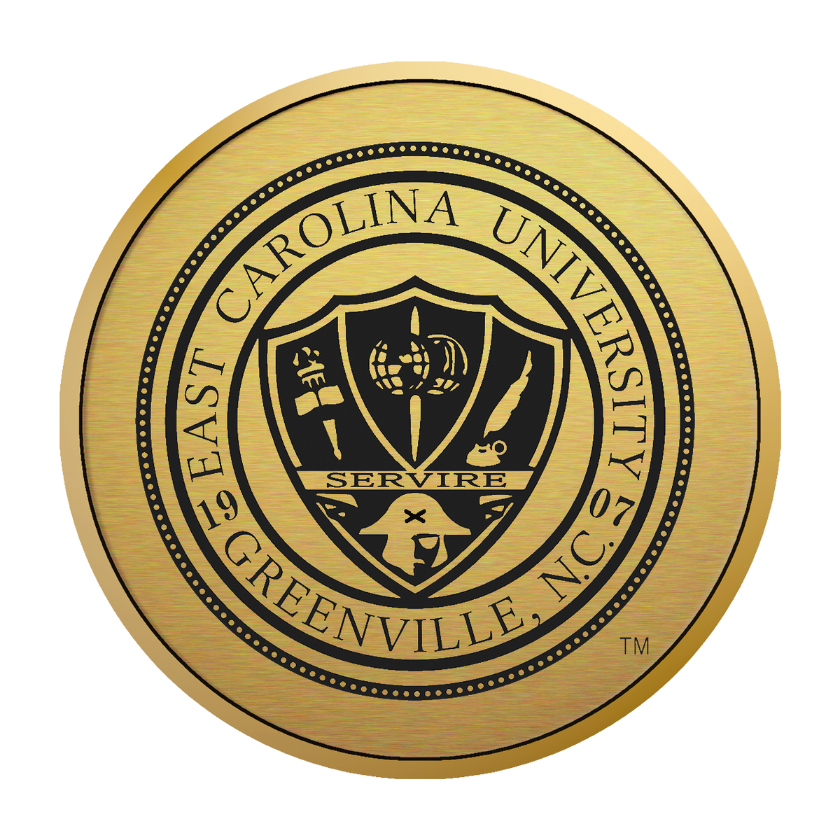 CAPGOWN | East Carolina University Gold Engraved Medallion