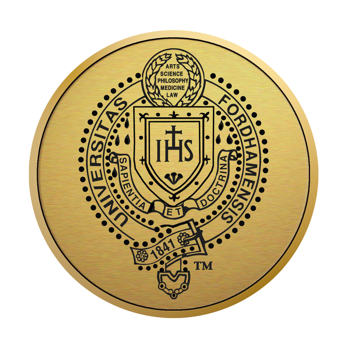 Fordham University gold medallion