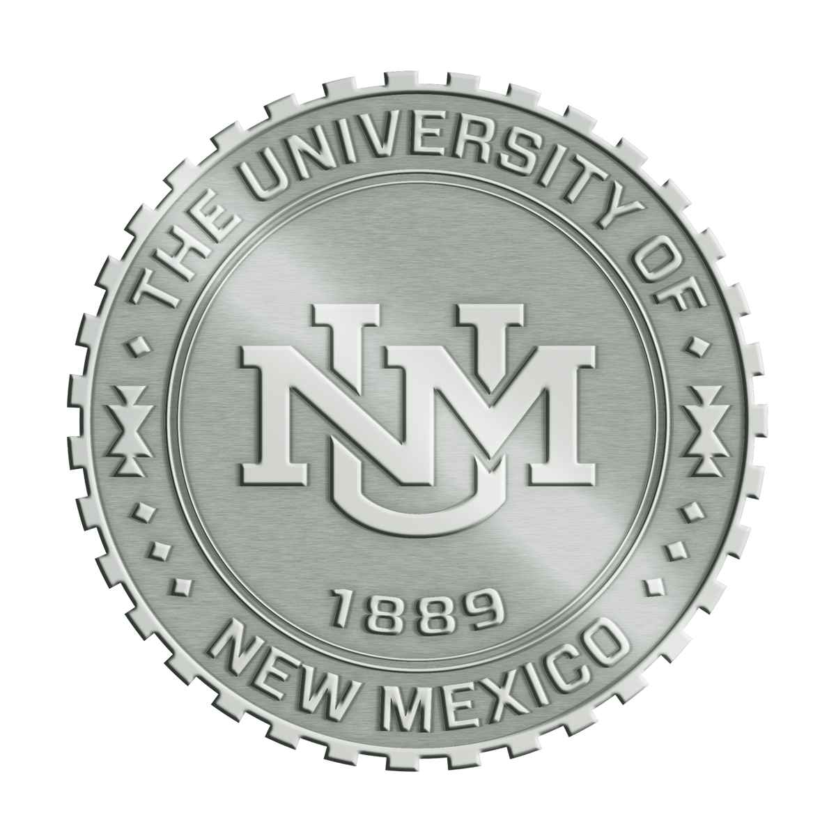 University of New Mexico non-enamel pewter medallion