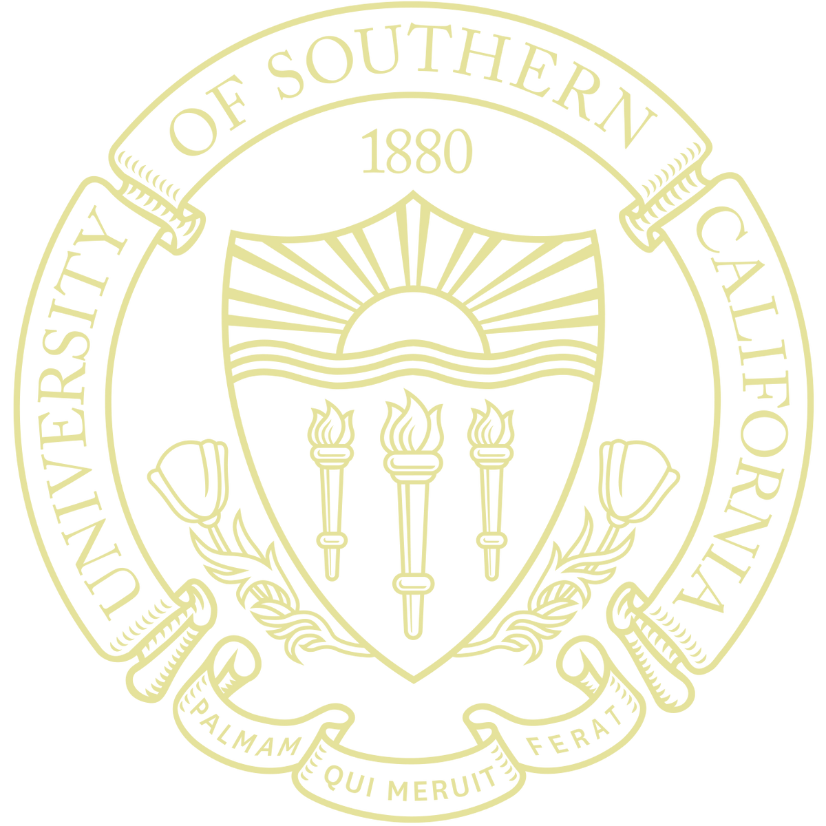 University of Southern California Gold Embossed Seal