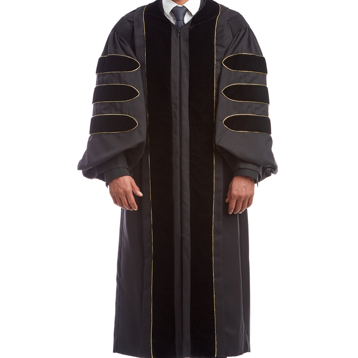 black and gold graduation dress University of Missouri Doctoral Gown XX-Large (6'4