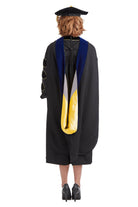 University of Colorado Boulder PhD Regalia Set. Doctoral Gown, Hood, and Eight Sided Doctoral Tam with Tassel