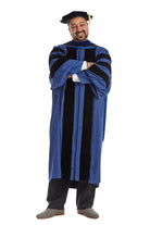 Yale University Doctoral Regalia Rental Set. Doctoral Gown, PhD Hood, and Eight Sided Doctoral Tam with Tassel