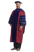 University of Pennsylvania Doctoral Regalia Rental Set. Doctoral Gown, Hood, and Cap / Tam with Tassel