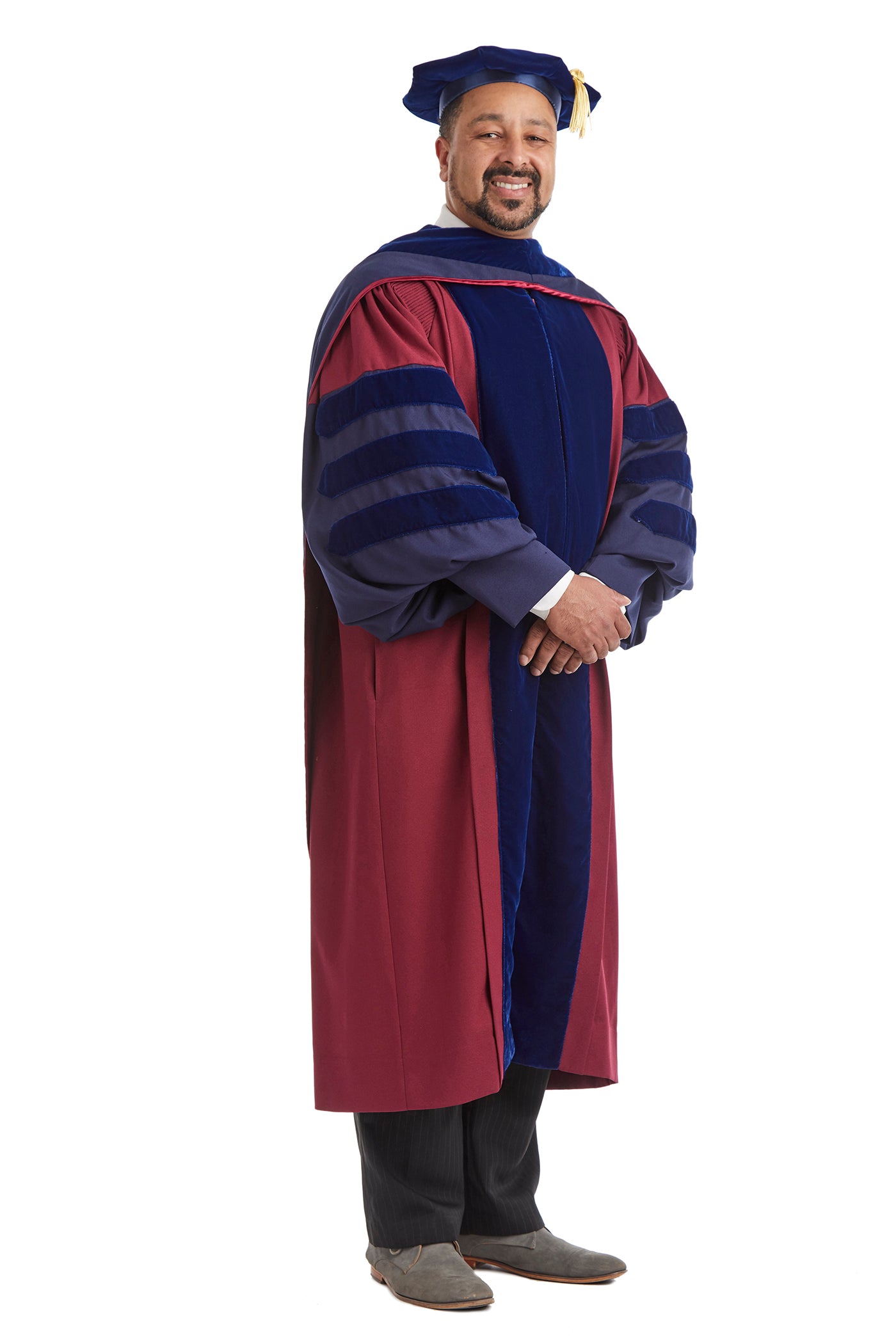 University of Pennsylvania Doctoral Regalia Rental Set. Doctoral Gown, Hood, and Cap / Tam with Tassel