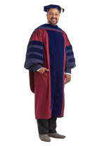University of Pennsylvania Doctoral Regalia Rental Set. Doctoral Gown, Hood, and Cap / Tam with Tassel