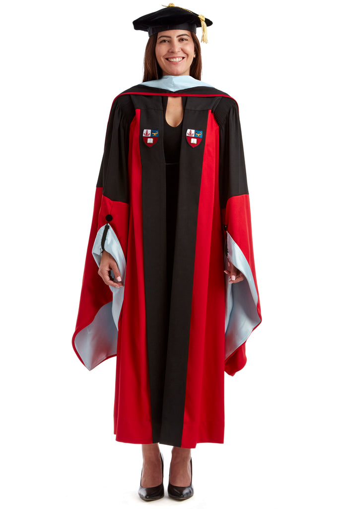 Stanford Complete Doctoral Regalia Set - Education Gown, Hood, and Eight-Sided Cap/Tam with Tassel