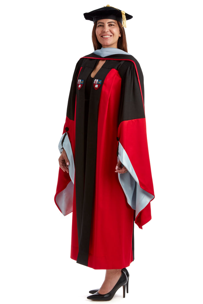 Stanford Complete Doctoral Regalia Set - Education Gown, Hood, and Eight-Sided Cap/Tam with Tassel