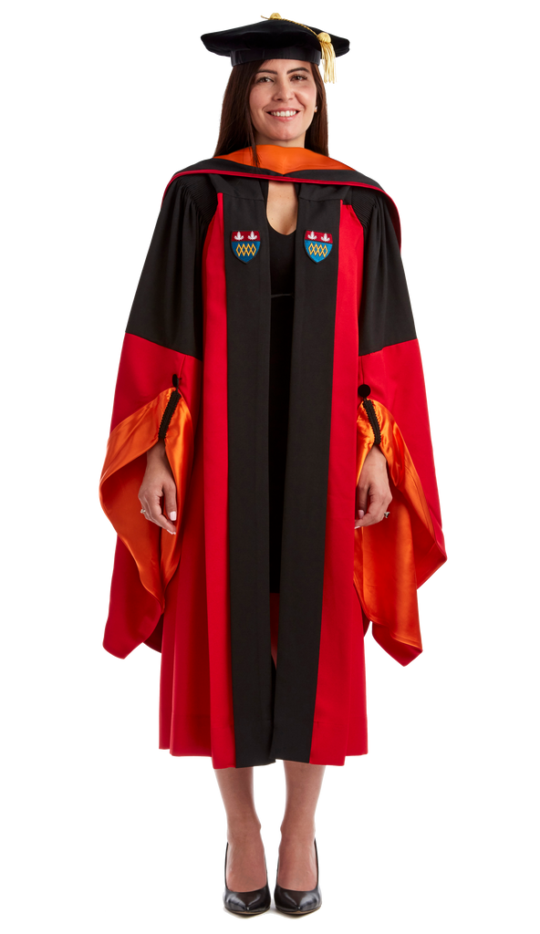 Stanford Complete Doctoral Regalia Set - Engineering Gown, Hood, and Eight-Sided Cap/Tam with Tassel