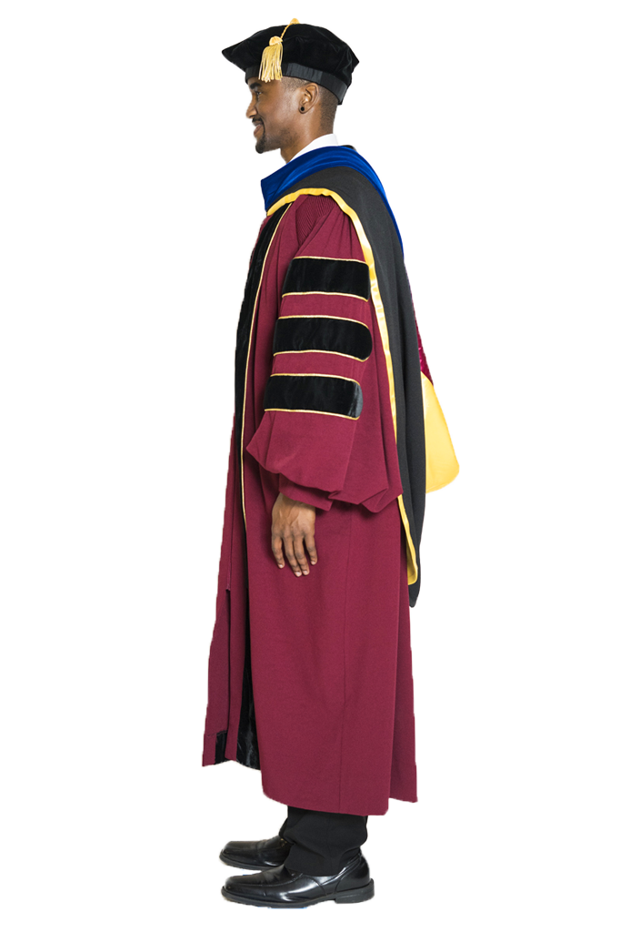 University of Minnesota Doctoral Regalia Set - PhD Gown, PhD Hood, and 8-sided Cap / Tam