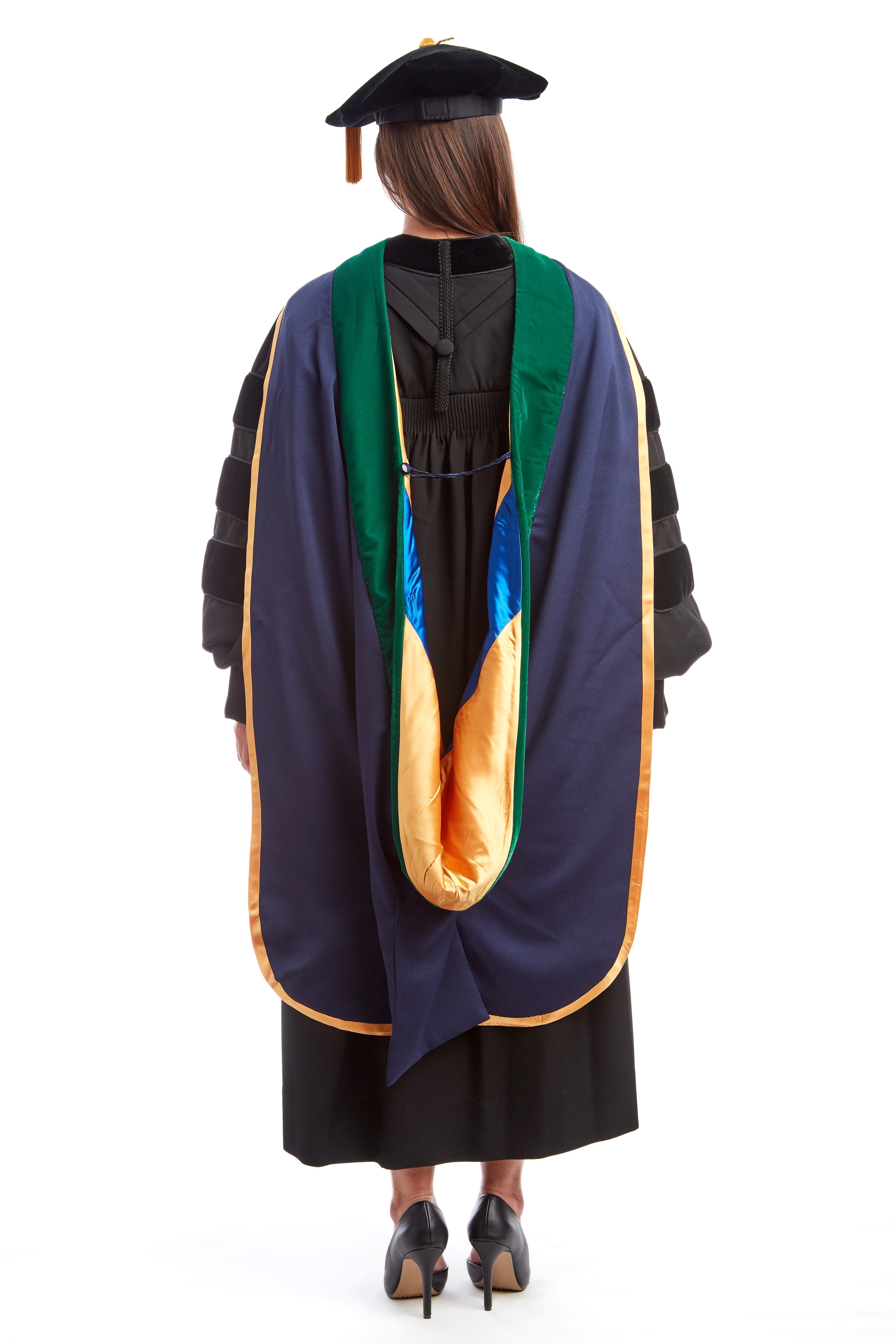 UC Irvine Doctor of Medicine (M.D.) hood with green velvet