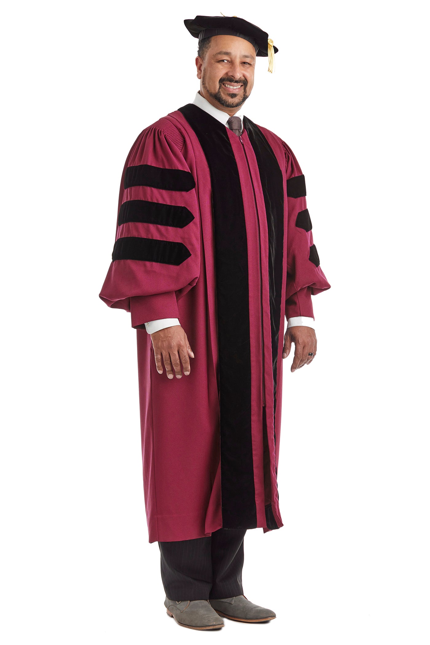 Arizona State University Doctoral Regalia Rental Set. Doctoral Gown, Hood, and Cap / Tam with Tassel