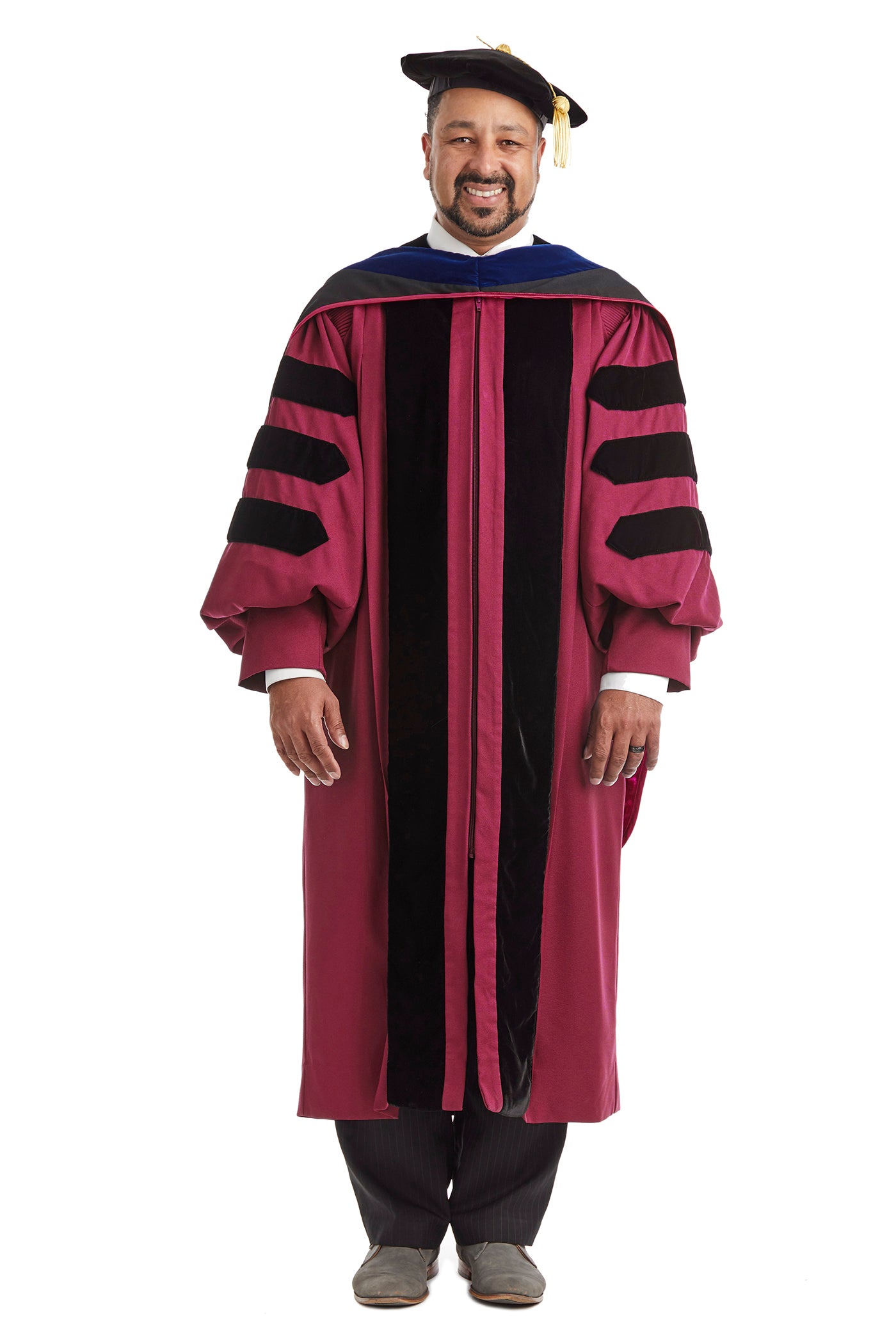 Arizona State University Doctoral Regalia Rental Set. Doctoral Gown, Hood, and Cap / Tam with Tassel