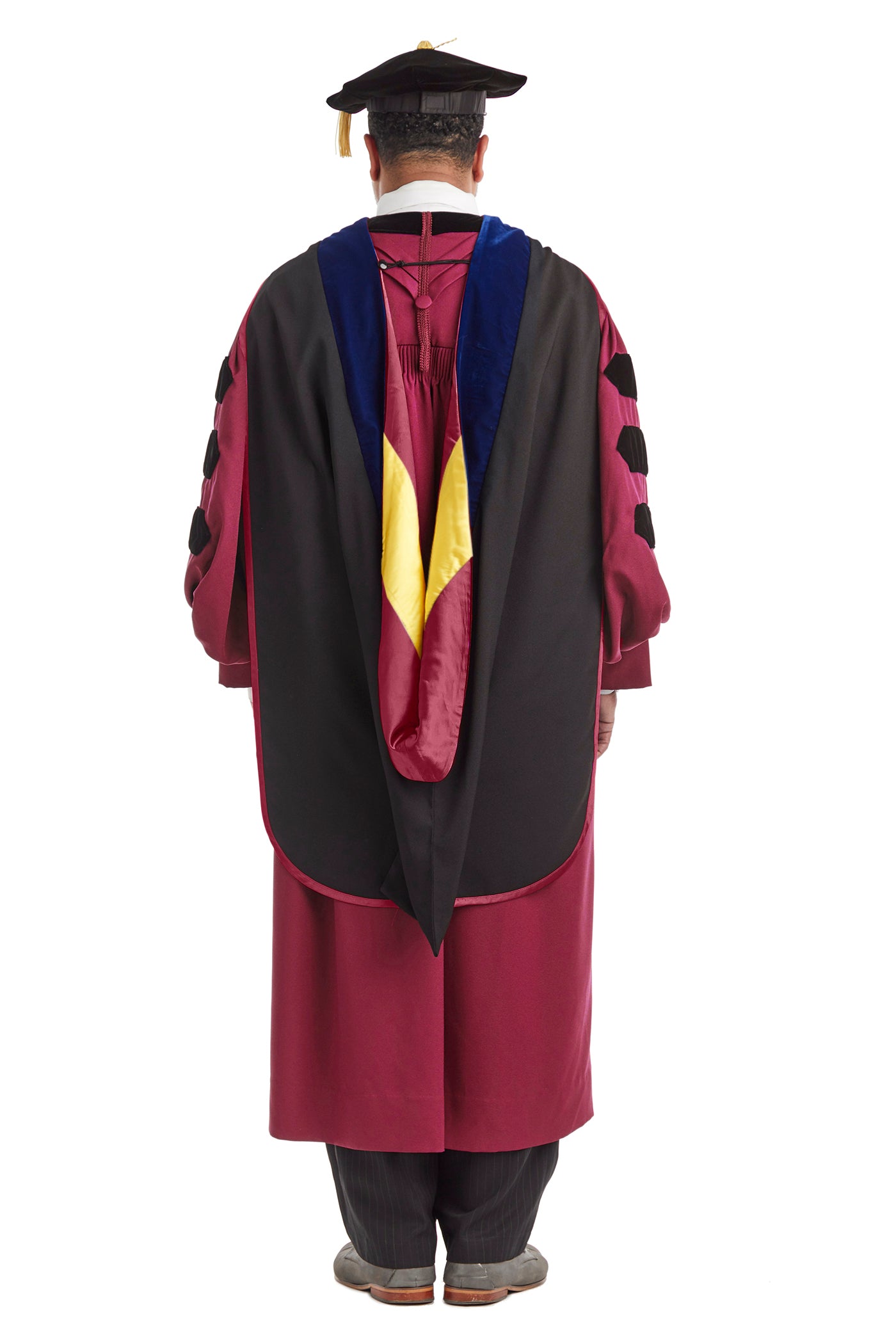 Arizona State University Doctoral Regalia Rental Set. Doctoral Gown, Hood, and Cap / Tam with Tassel