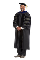 Purdue University Doctoral Regalia Rental Set. Doctoral Gown, Hood, and Cap / Tam with Tassel