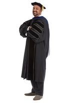 Purdue University Doctoral Regalia Rental Set. Doctoral Gown, Hood, and Cap / Tam with Tassel