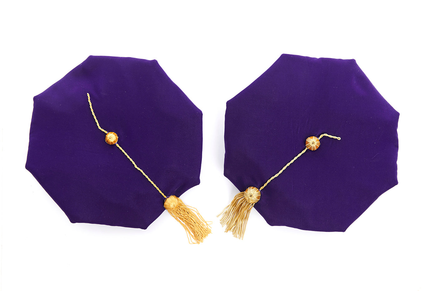 University of Albany 8-Sided Purple Velvet Doctoral Tam (Cap) with Choice of Tassel