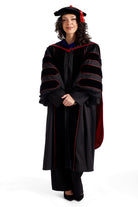 Texas Tech University Doctoral Regalia Rental Set. Doctoral Gown, Hood, and Cap / Tam with Tassel