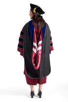 UMass Amherst Doctoral Regalia Rental Set. Doctoral Gown, Hood, and Cap / Tam with Tassel