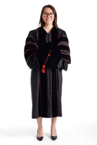 Texas Tech University PhD Regalia Set. Doctoral Gown, Hood, and Eight Sided Doctoral Tam with Tassel