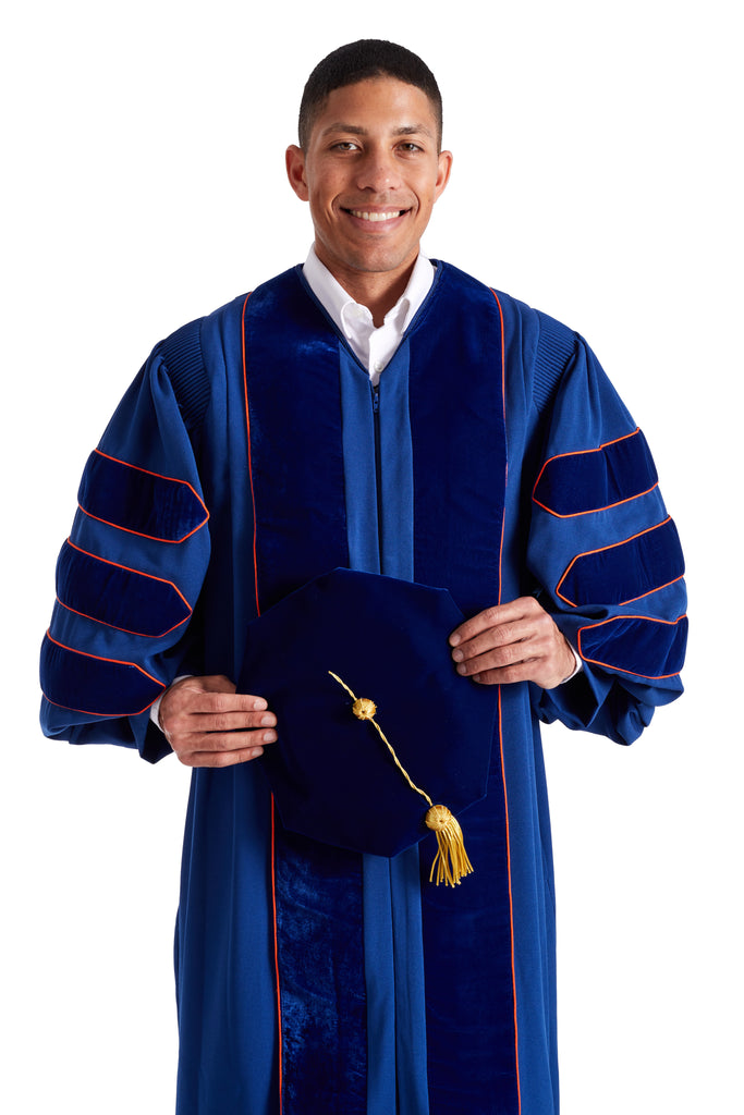 University of Illinois Urbana-Champaign 8-Sided Doctoral Tam (Cap) with Gold Tassel