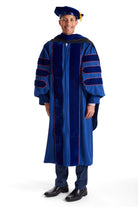 University of Illinois Urbana-Champaign PhD Regalia Set. Doctoral Gown, Hood, and Eight Sided Doctoral Tam with Tassel